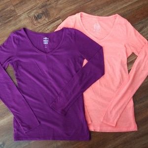 Purple and Peach Long Sleeves